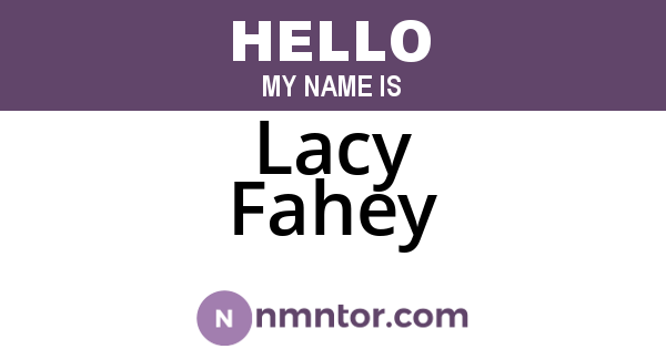 Lacy Fahey