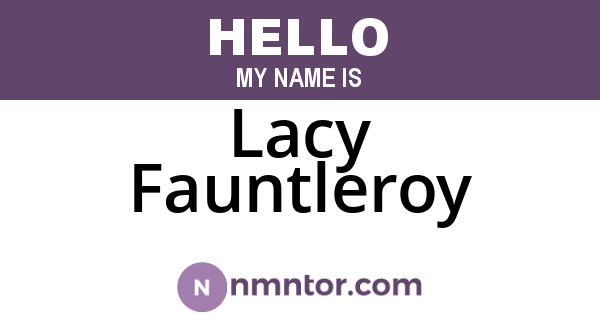 Lacy Fauntleroy