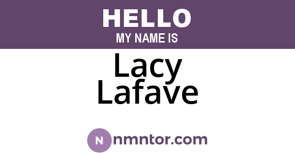 Lacy Lafave