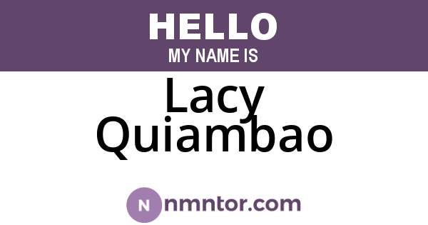 Lacy Quiambao