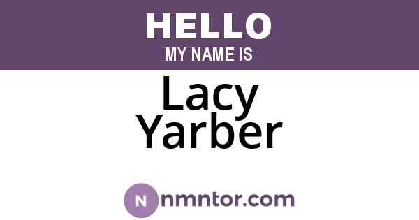 Lacy Yarber
