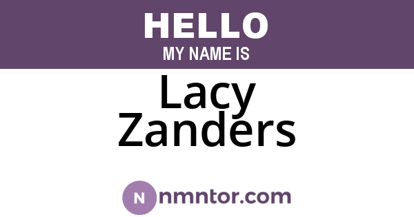 Lacy Zanders