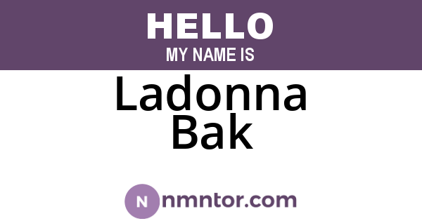 Ladonna Bak