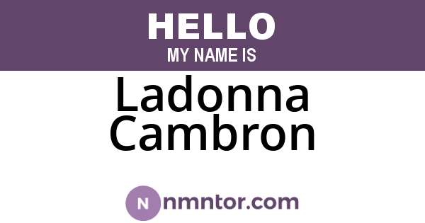 Ladonna Cambron