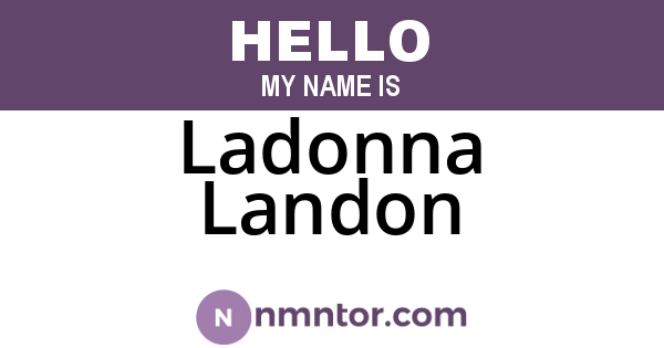 Ladonna Landon