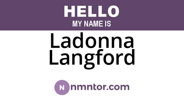 Ladonna Langford