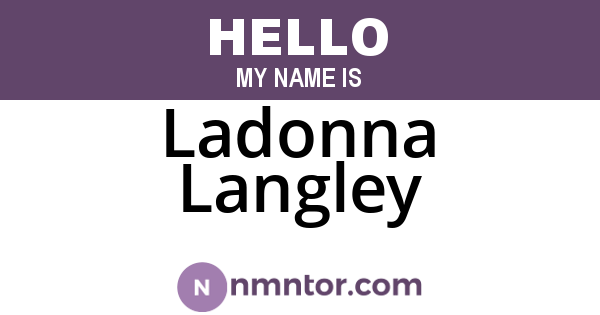 Ladonna Langley