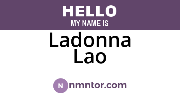 Ladonna Lao