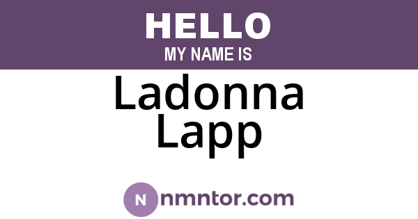Ladonna Lapp