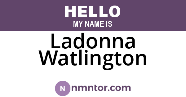 Ladonna Watlington