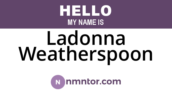 Ladonna Weatherspoon
