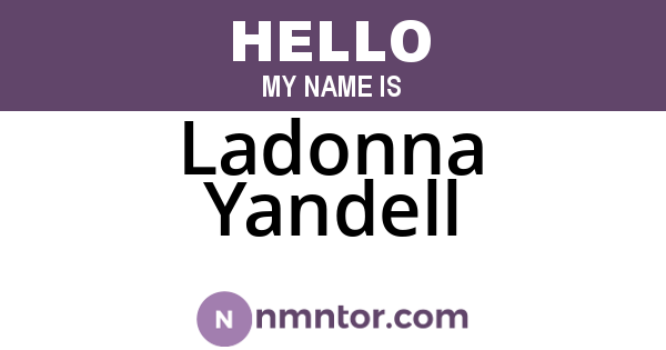 Ladonna Yandell