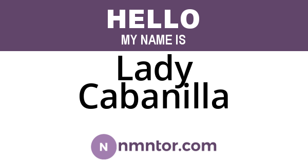 Lady Cabanilla