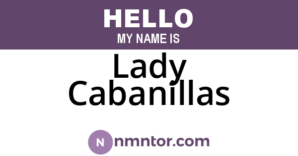 Lady Cabanillas