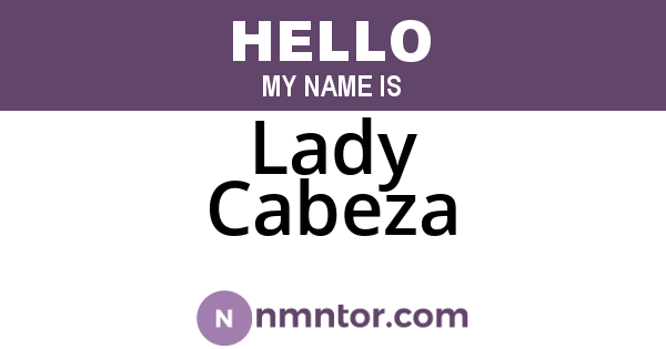 Lady Cabeza