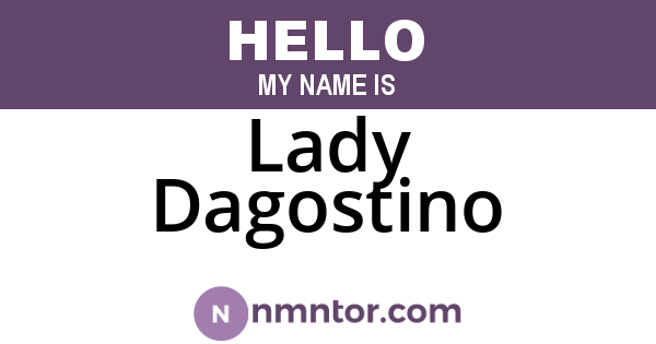 Lady Dagostino