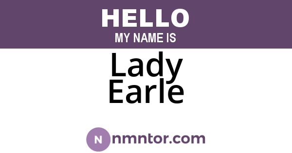 Lady Earle
