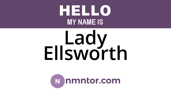 Lady Ellsworth