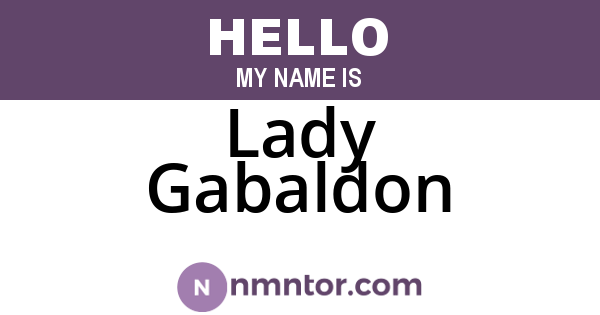 Lady Gabaldon