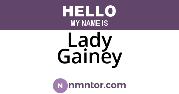 Lady Gainey
