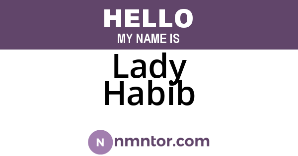Lady Habib