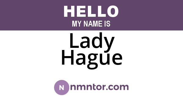 Lady Hague