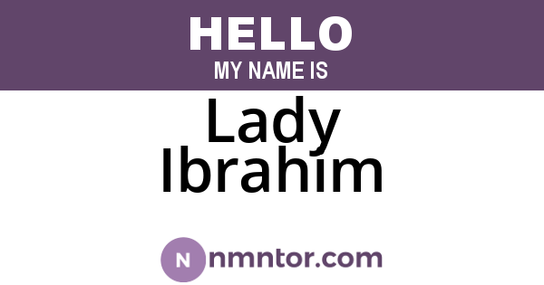 Lady Ibrahim