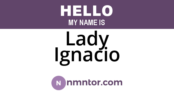 Lady Ignacio
