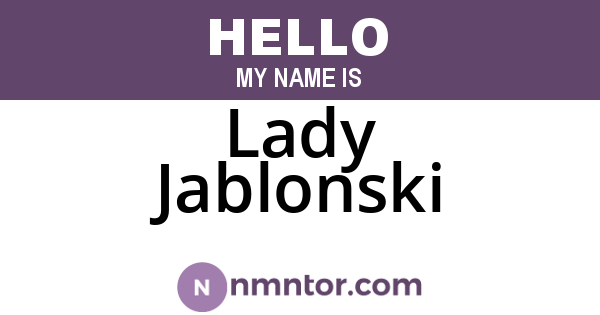 Lady Jablonski