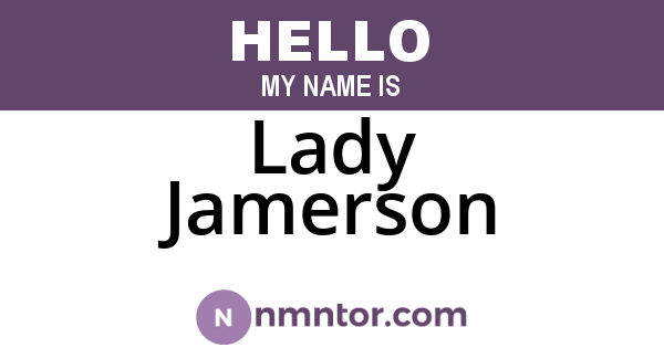 Lady Jamerson