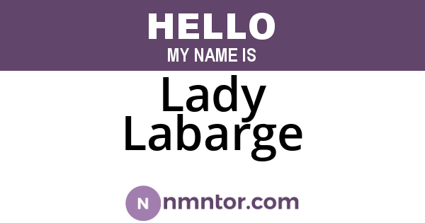 Lady Labarge