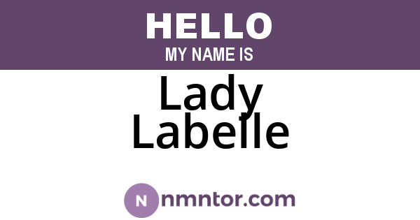 Lady Labelle