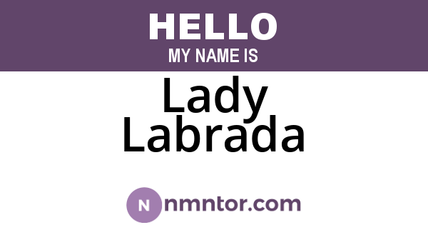 Lady Labrada