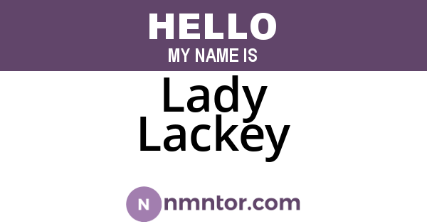 Lady Lackey