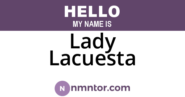 Lady Lacuesta