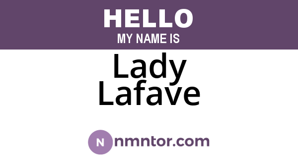 Lady Lafave