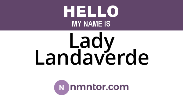 Lady Landaverde