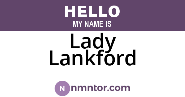 Lady Lankford