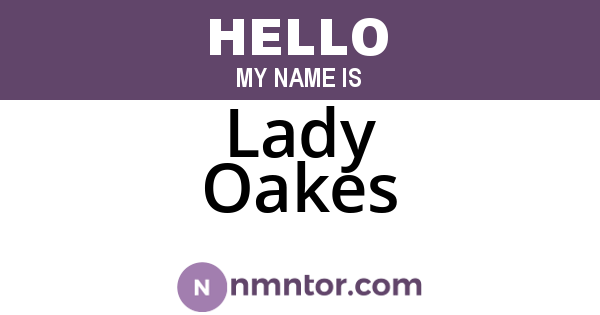 Lady Oakes