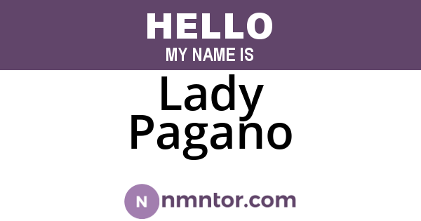 Lady Pagano