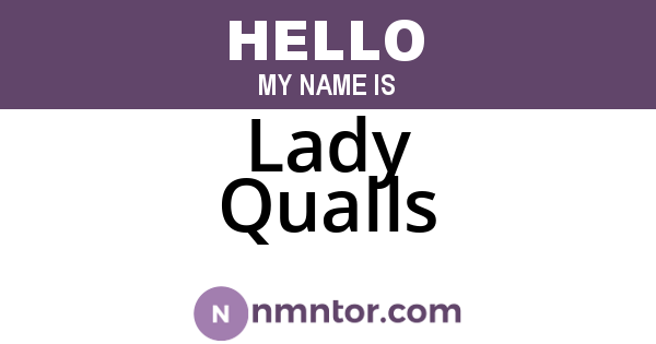 Lady Qualls