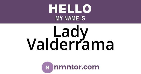 Lady Valderrama