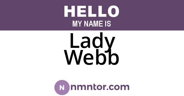 Lady Webb