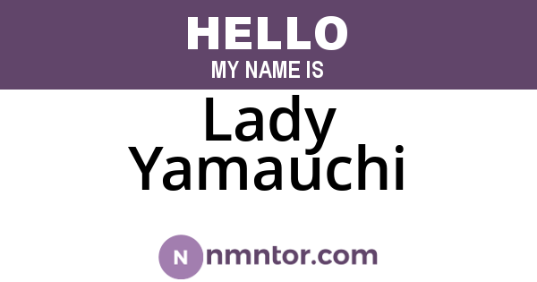 Lady Yamauchi