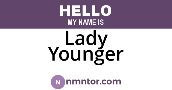 Lady Younger