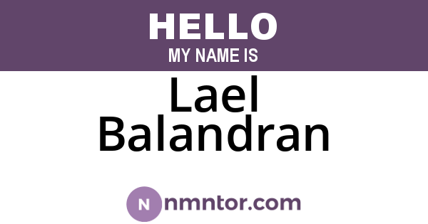 Lael Balandran