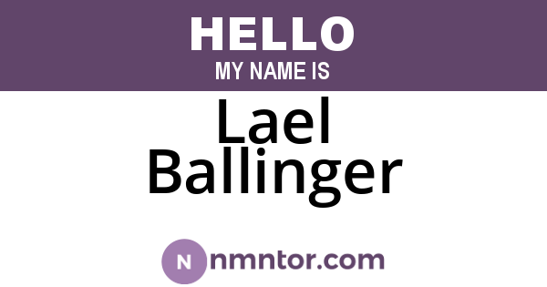 Lael Ballinger