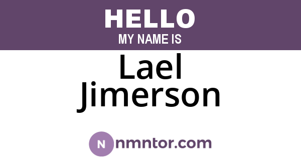 Lael Jimerson