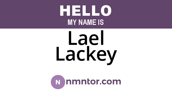 Lael Lackey