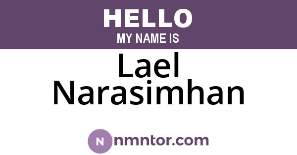 Lael Narasimhan